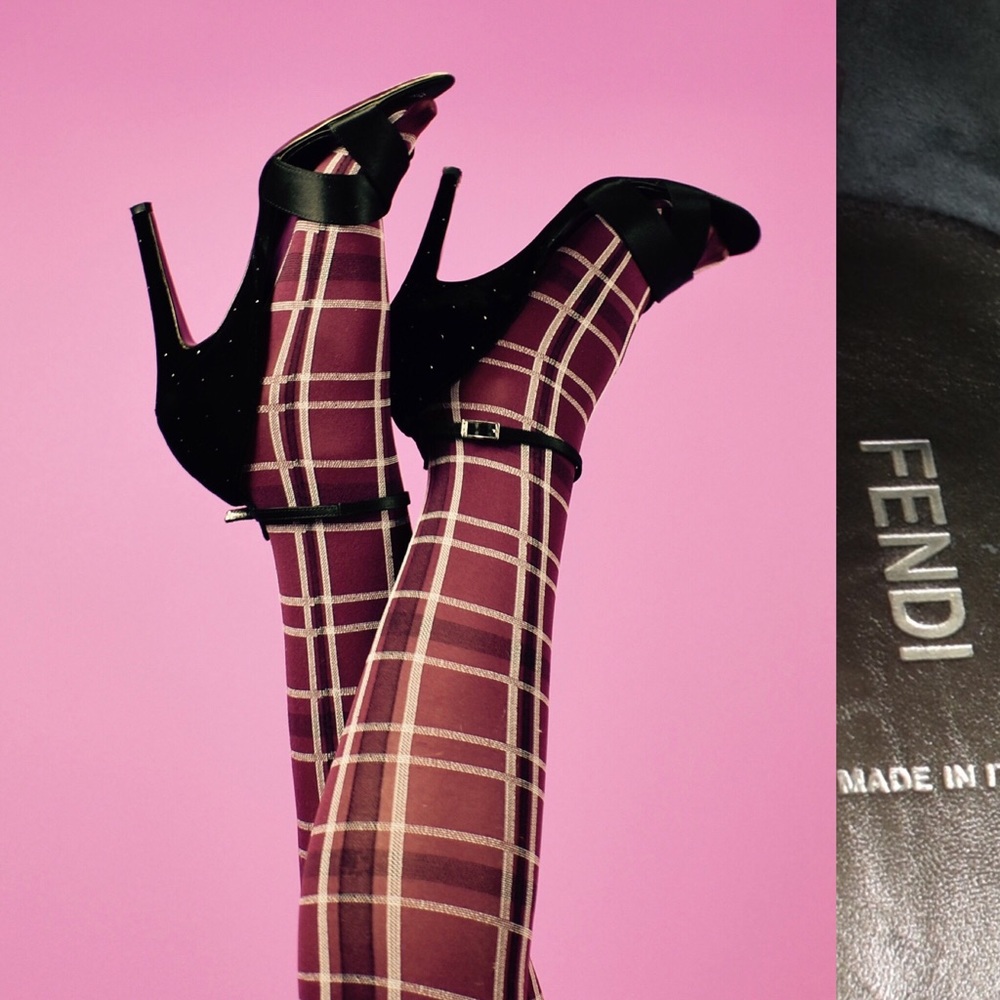 FENDI Velvet Heels EU 38